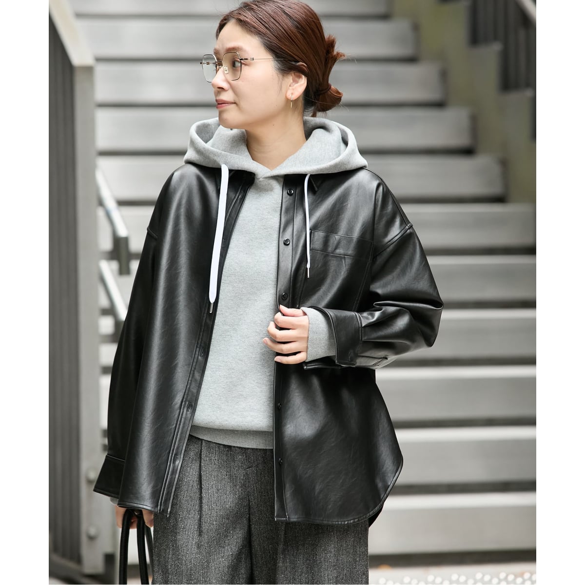 JOURNAL STANDARD ウォッシャブルフェイクレザー ウォッシャブルフェイクレザーシャツ | ジャーナルスタンダード