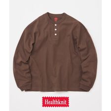 Health knit / ヘルスニット 別注 ヘンリー ネックロンT