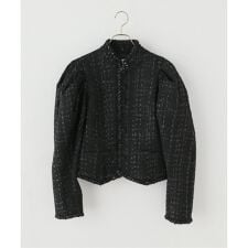 【VIVIANO / ヴィヴィアーノ】 TWEED COL MONTANT JACKET