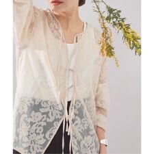 《予約》【osedit】エンブロイダリーオーガンジーブラウス