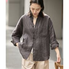 《予約》リネンレギュラーカラーシャツ