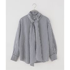 ストライプボウタイ2WAYブラウス