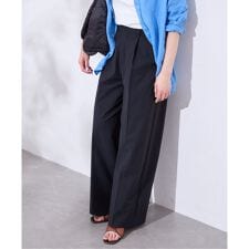 《追加予約3》【撥水/接触冷感/洗える/UV】リネンナイロンストレッチスラックス