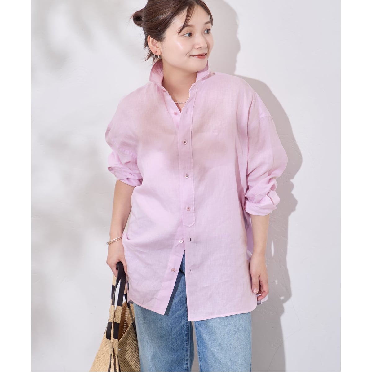 予約》【TICCA / ティッカ】リネンスクエアビッグシャツ uni