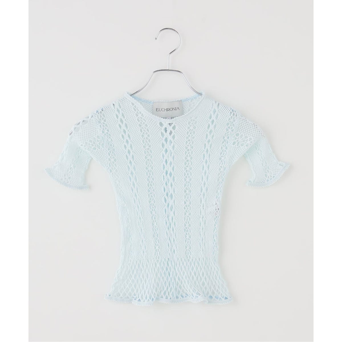 EUCHRONIA レーストップス　アイボリー EDIT.FOR LULU｜【EUCHRONIA/ユークロニア】Stretch lace long sleeve
