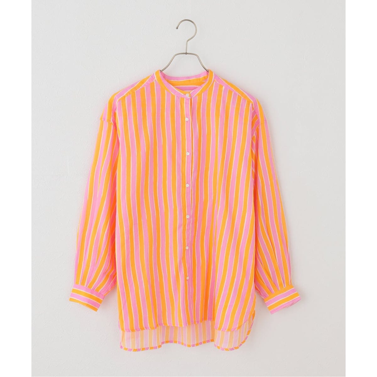 SARA MALLIKA/サラマリカ】 Cotton Wave Stripe Print Shi