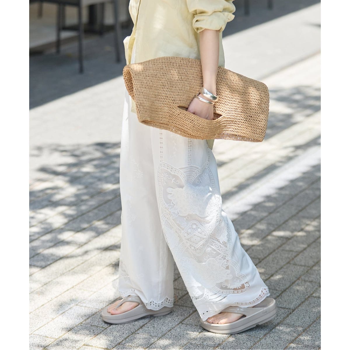 GASA* × JOURNAL STANDARD コットン レース ワイドパンツ カットワークレース パンツ | ジャーナルスタンダード(JOURNAL