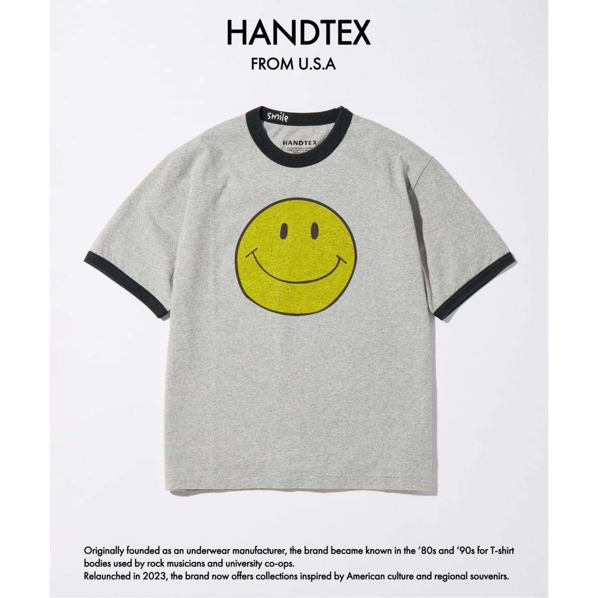 予約》HANDTEX / ハンドテックス 別注 SMILE スマイル Tシャツ