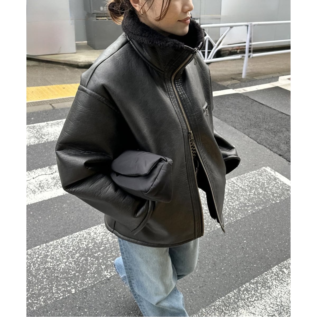 WEB限定追加予約》フェイクレザーボアブルゾン | ジャーナル
