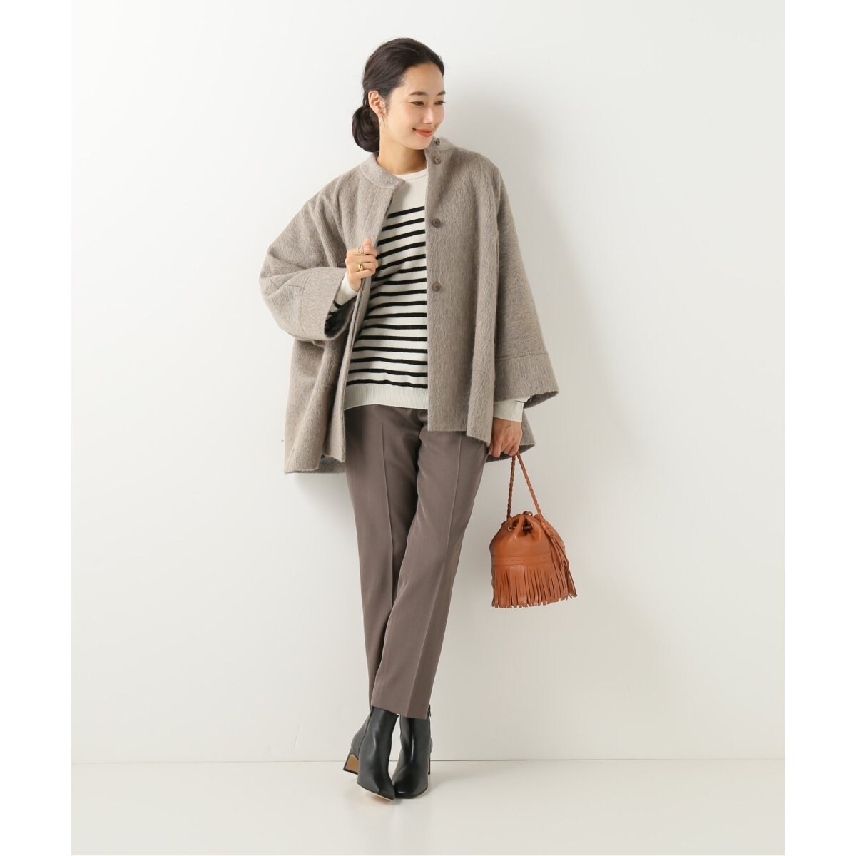 IENA ウールモヘアショートポンチョコート ウールモヘア ショートポンチョコート◇ | イエナ(IENA