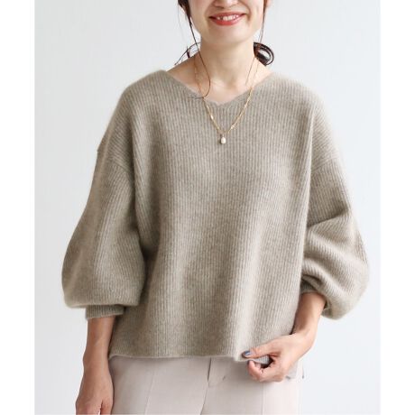 ウォッシャブル ラクーン畔Vネックプルオーバー◇ | イエナ(IENA  