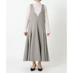 ウォッシャブル カルゼストレッチVネックワンピース◇ | イエナ(IENA  