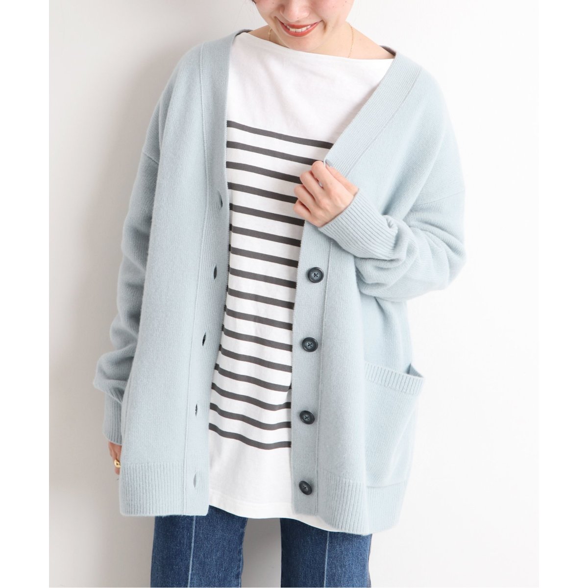 人気完売品　IENA イエナ　AQUA ワイドVネックカーディガン 人気完売品 IENA イエナ AQUA ワイドVネックカーディガン