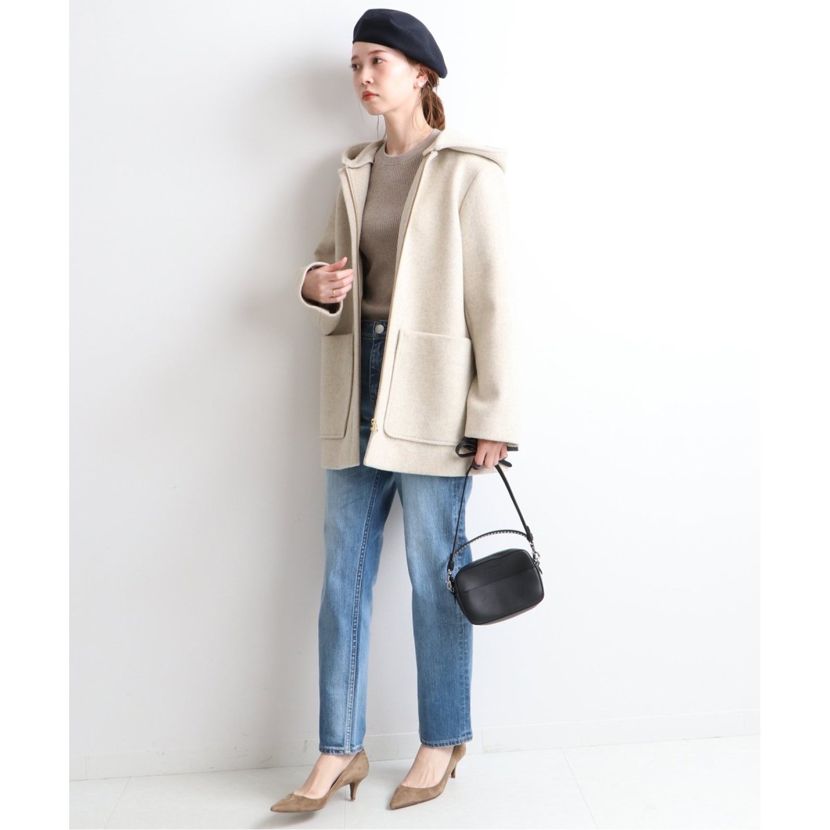 追加》二重織りシャルム ハーフコート◇ | イエナ(IENA