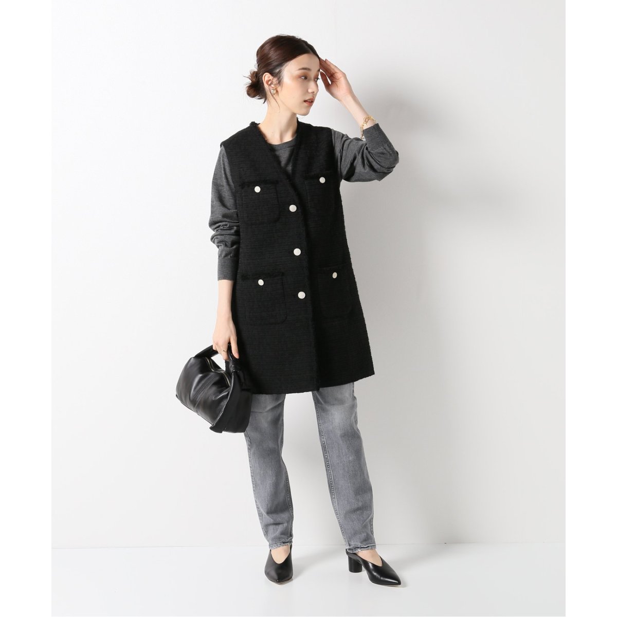 IENA イエナ　Monotone Tweed ジレ　ツイードジレ IENA Monotone Tweed ジレ ベスト ツイード