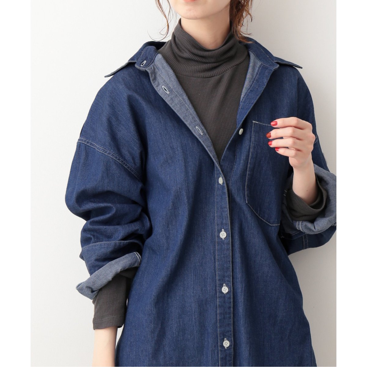 IENA（イエナ）の「ウォッシャブルウールタートルネックプル