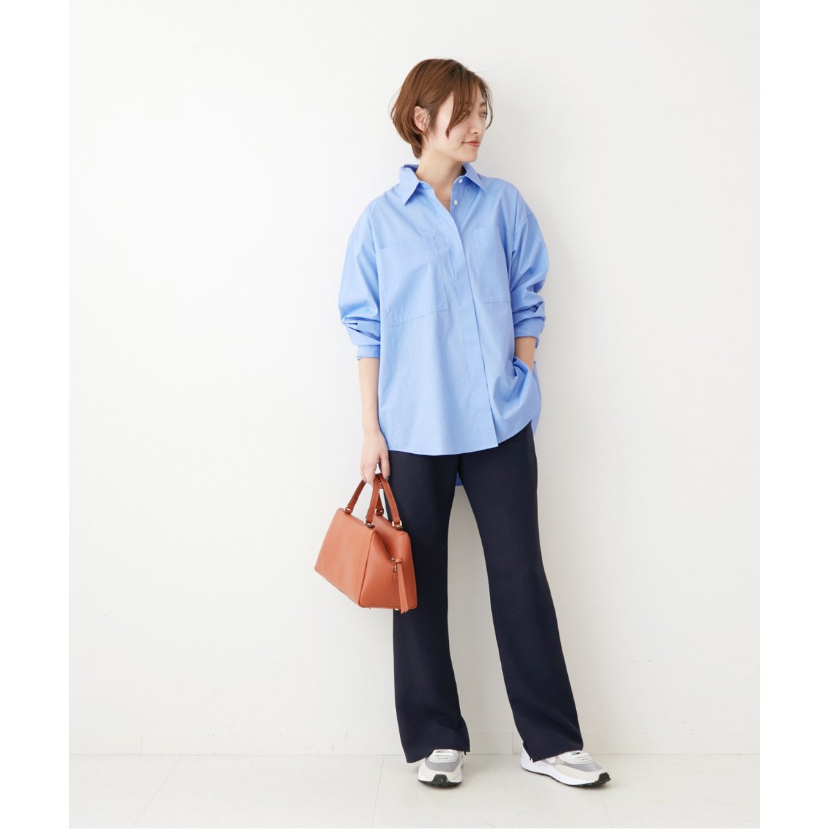 IENA イエナ　＆NAVYデザインジョーゼットフレアパンツ IENA（イエナ）の「《追加》＆NAVY デザインジョーゼットフレア