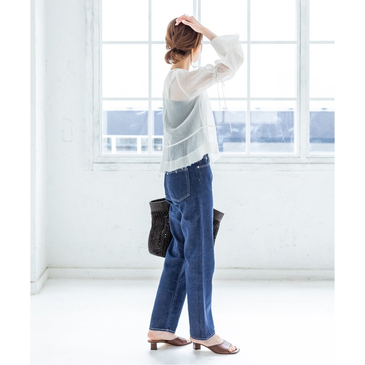 IENA セルビッチデニム セール《追加》セルビッチハイライズエコデニム