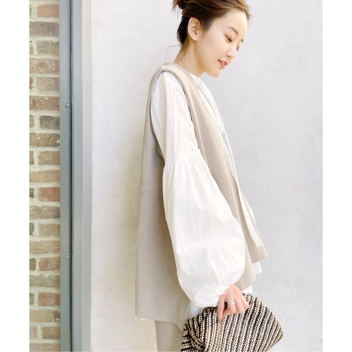 IENA 定価1.5万円 リネンコットンスムースベスト　春 IENA 定価1.5万円 リネンコットンスムースベスト 春 IENA