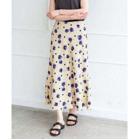 WEB限定追加》ドットフラワーバイヤススカート | イエナ(IENA  