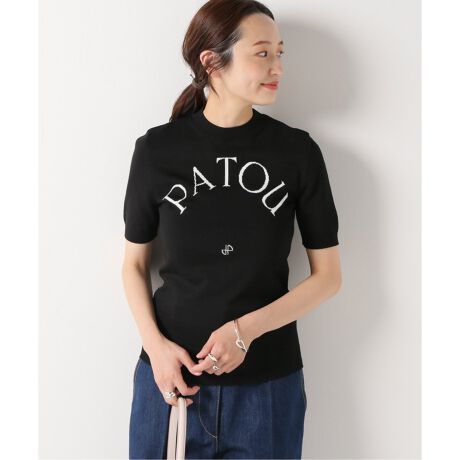 パトゥ PATOU 半袖 チュニック カットソー ミニドレス ブラック S 