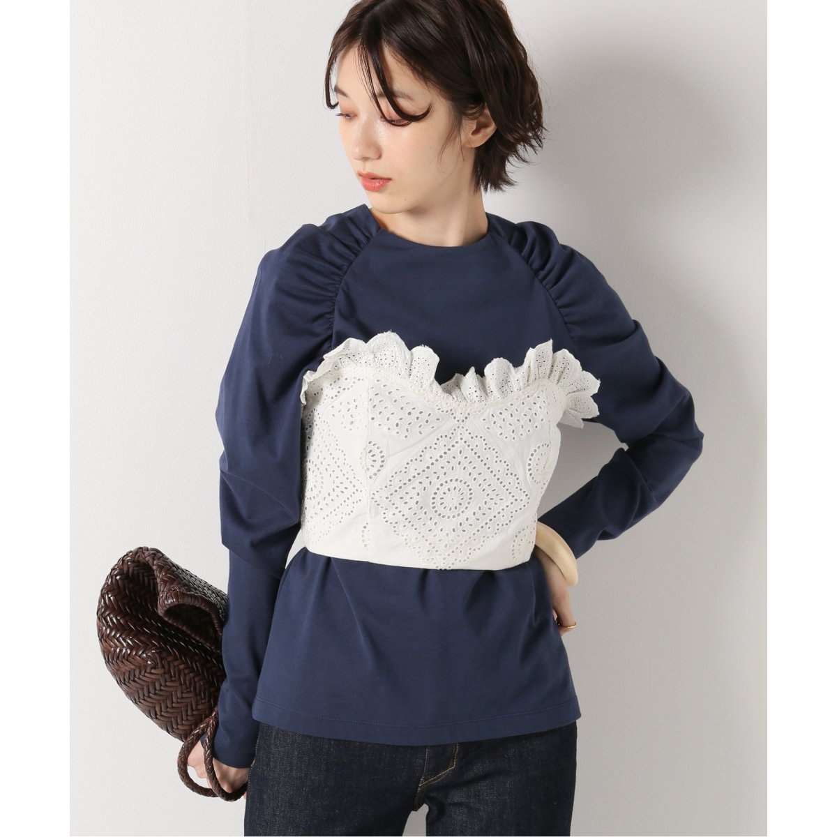 シーニューヨーク VIENNE EYELET コットンロングワンピース 黒 S シーニューヨーク VIENNE EYELET コットンロングワンピース 黒 S