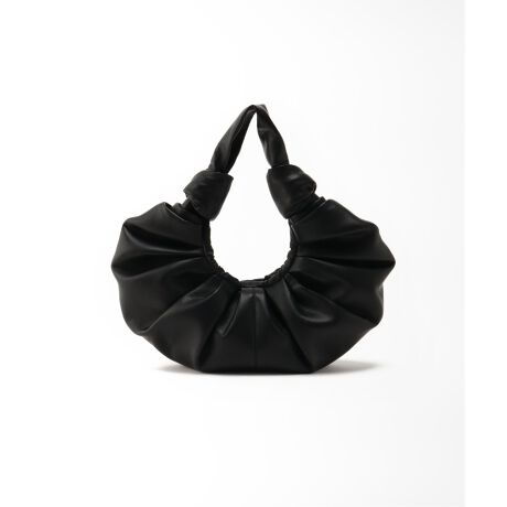 GIA STUDIOS/ジア ストゥディオス】ギャザーハンドバッグ(ブラック  