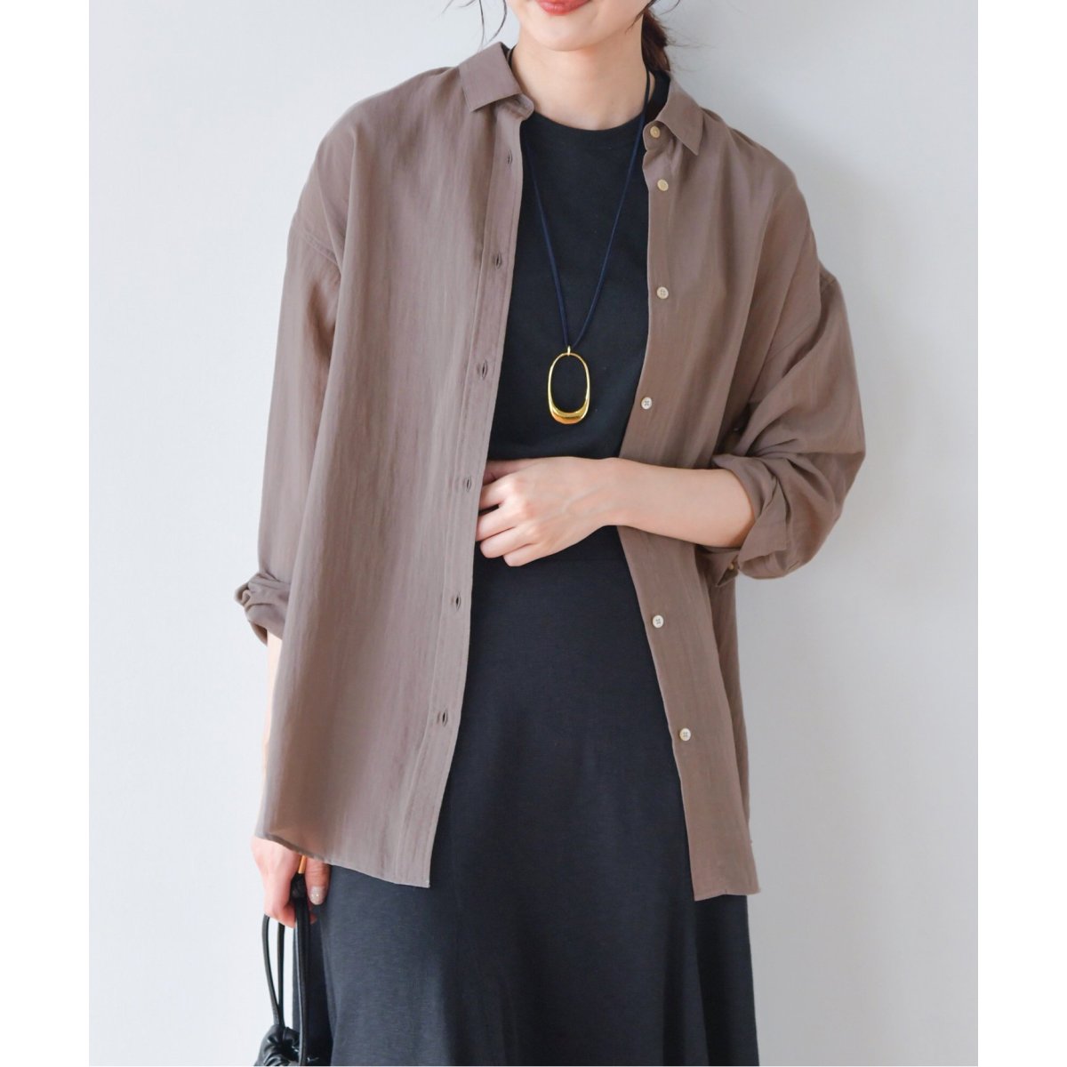 IENA シアーカラータックオーバーシャツ　ナチュラル　イエナ　新品 シアーカラータックオーバーシャツ | イエナ(IENA) | マルイウェブチャネル
