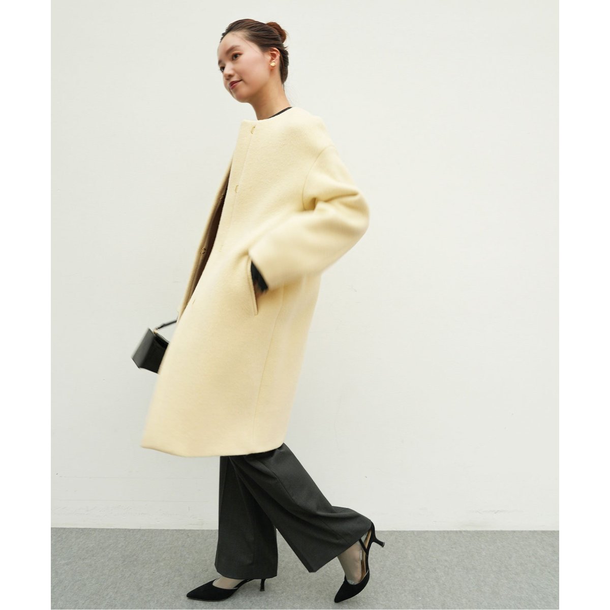 ラムウールノーカラーコート | イエナ(IENA) | マルイウェブチャネル