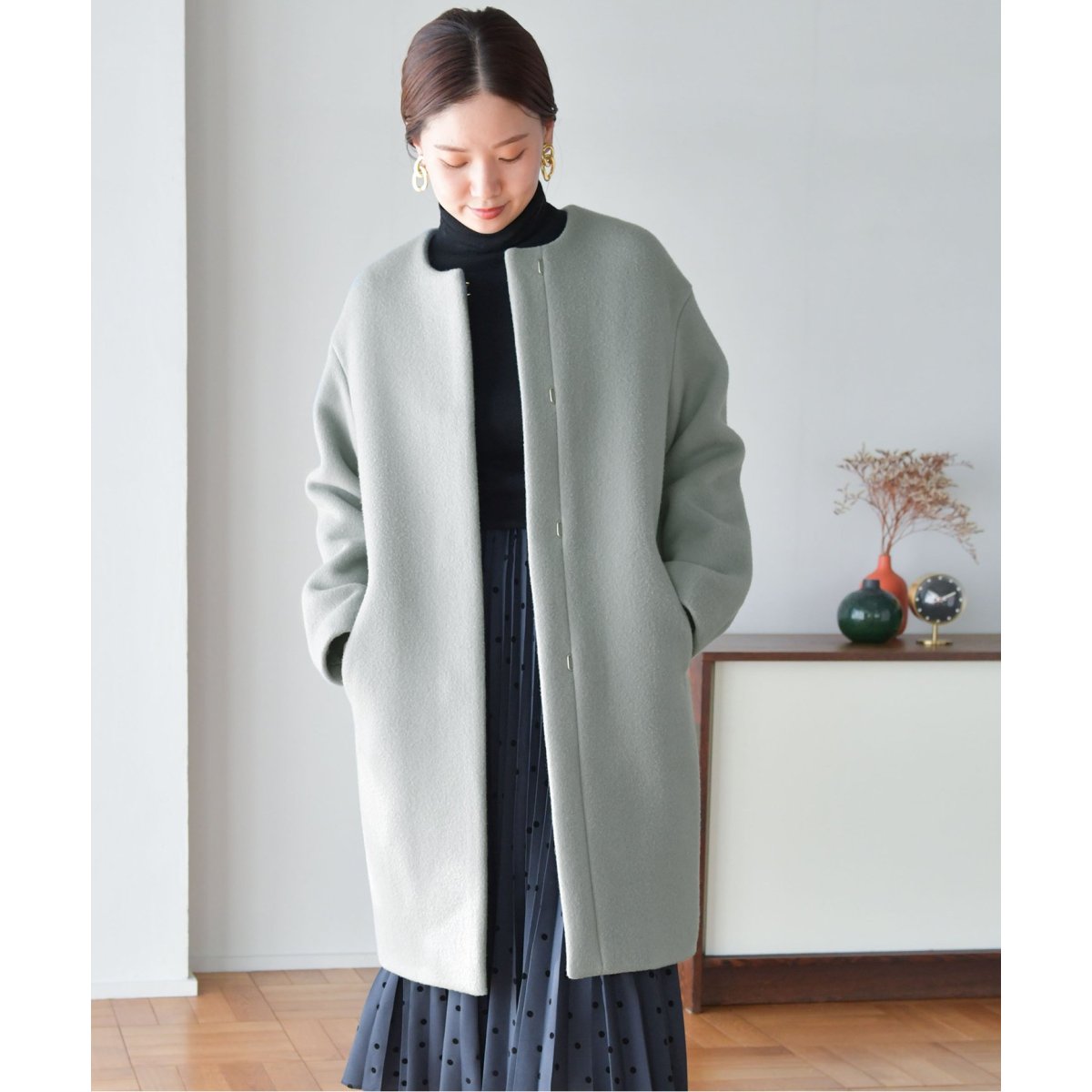 ラムウールノーカラーコート | イエナ(IENA) | マルイウェブチャネル