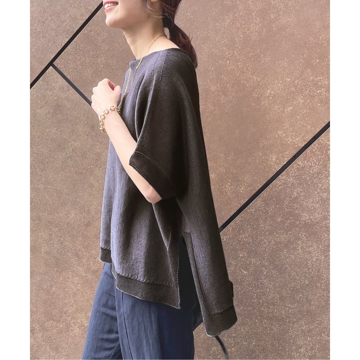 WEB限定追加》コットンギマポンチョプルオーバー | イエナ(IENA