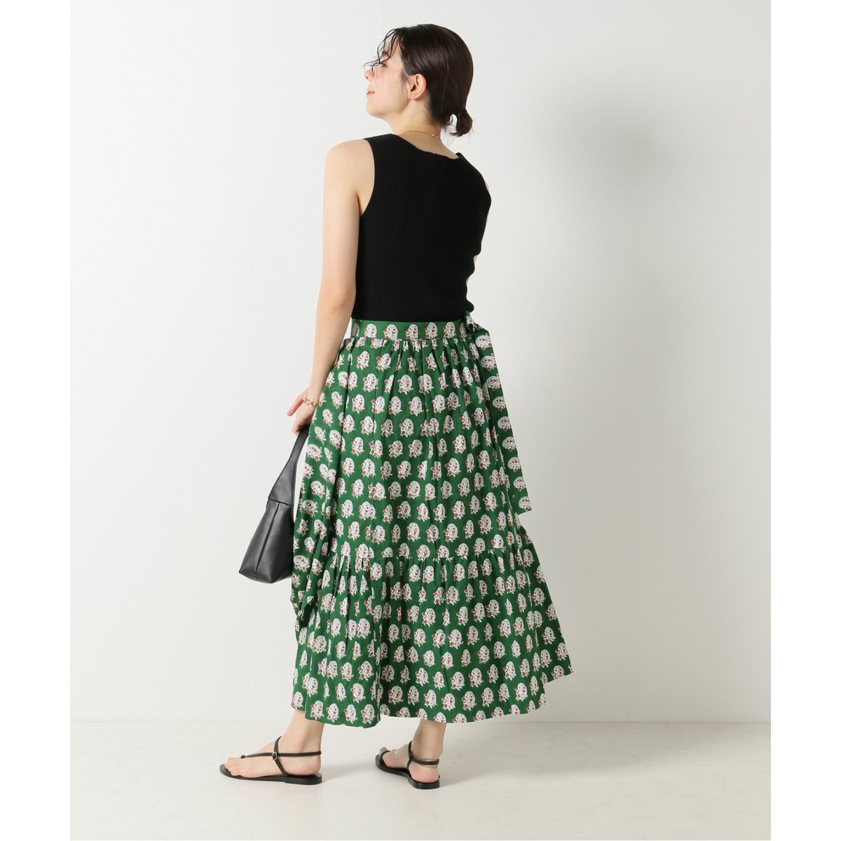 SZ Blockprints】Garden Green & Jaipur Pinkラップスカート | イエナ 