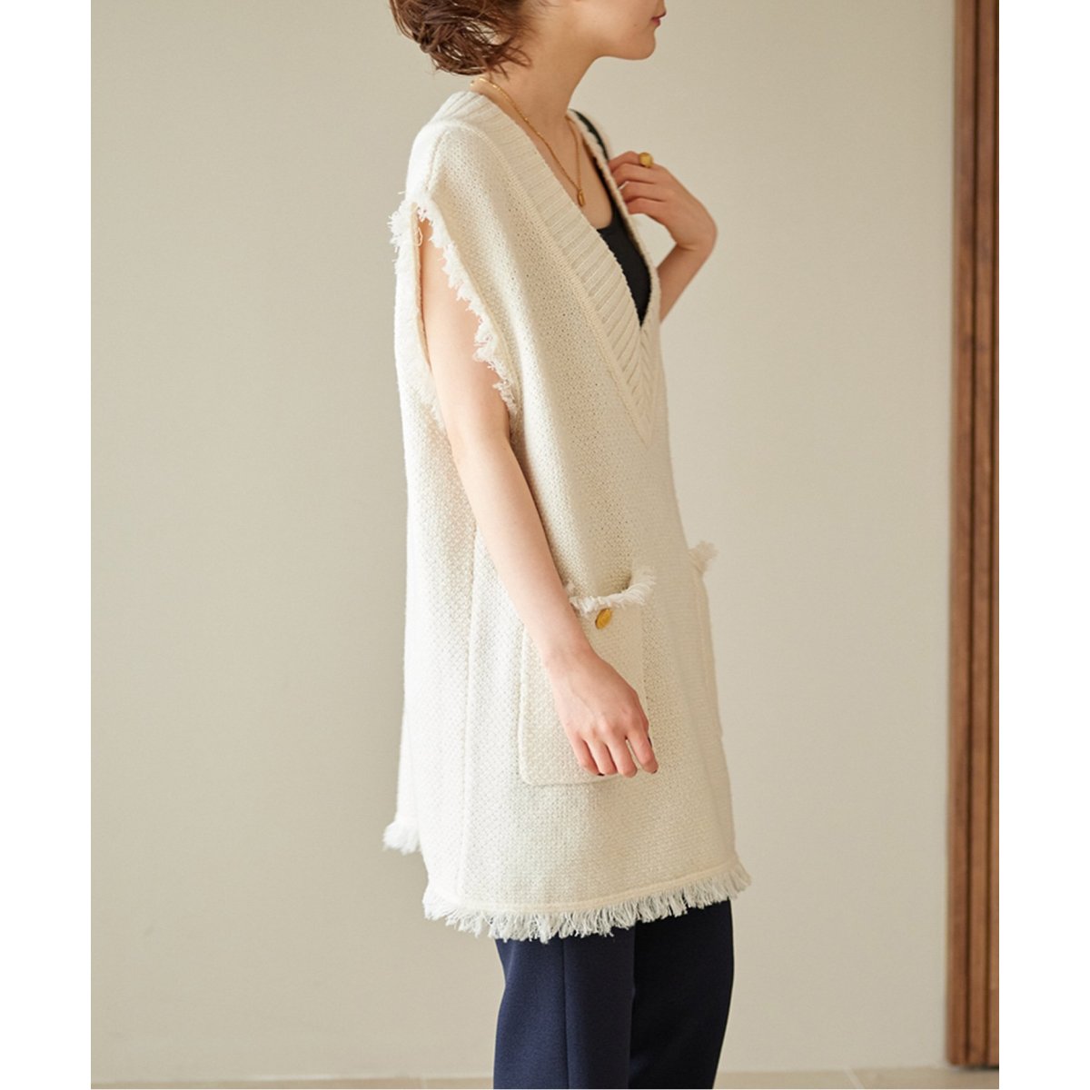 ADAWAS/アダワス】KNIT TWEED 2PKT ベスト | イエナ(IENA