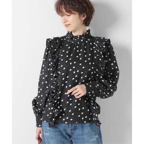 FLOLOVE PARIS/フローラブパリス】Jemima a pois ドットブラウス 