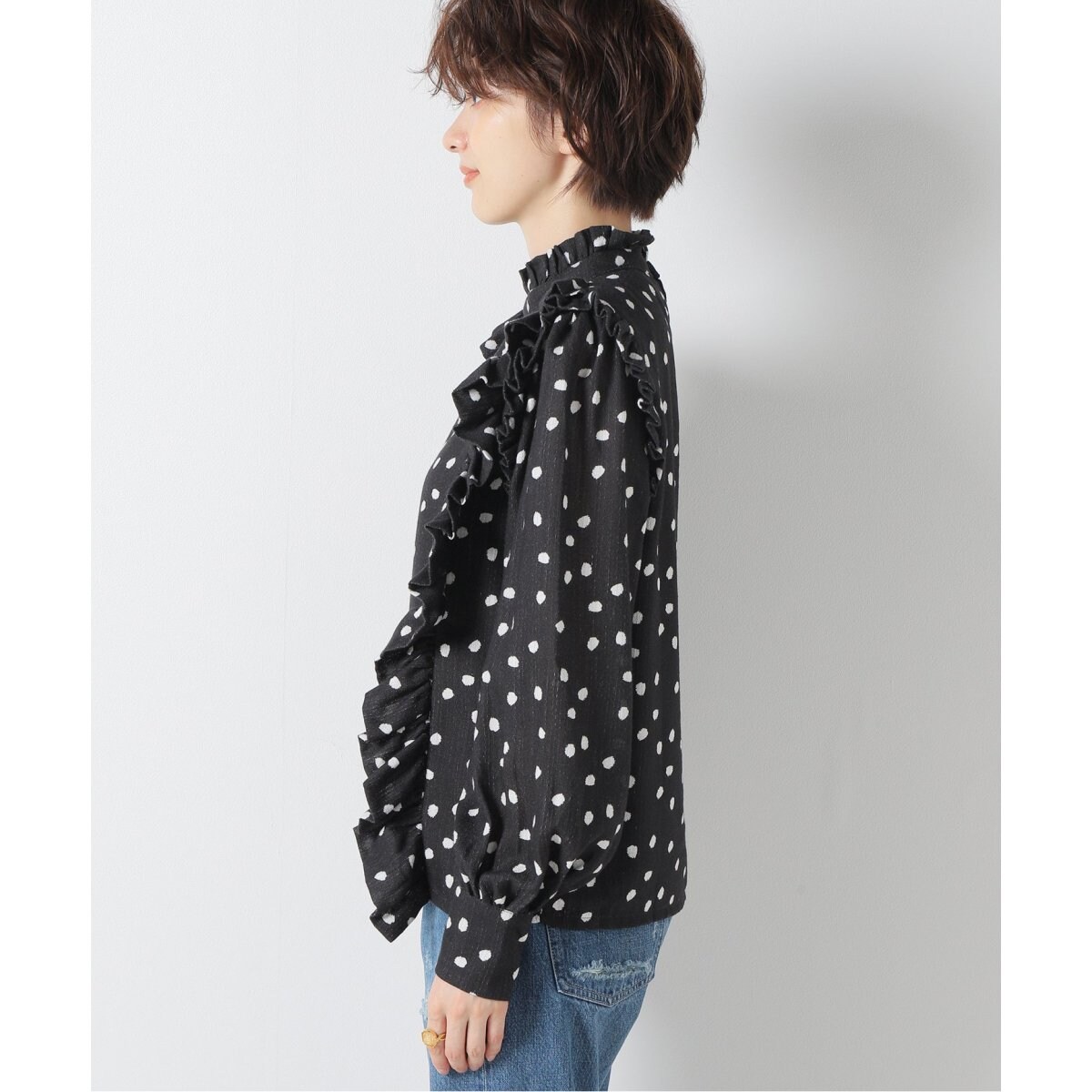 FLOLOVE PARIS/フローラブパリス】Jemima a pois ドットブラウス