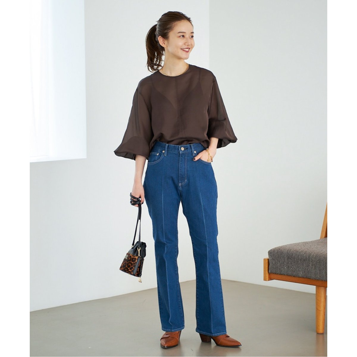 IENA 2WAYシアーシャツ　2022 IENA（イエナ）の「2WAYシアーシャツ（シャツ/ブラウス）」 - WEAR