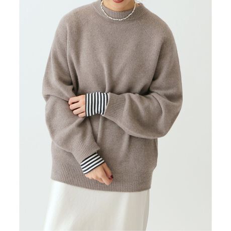 ウールカシミヤ ラグランクルーネックプルオーバー | イエナ(IENA  