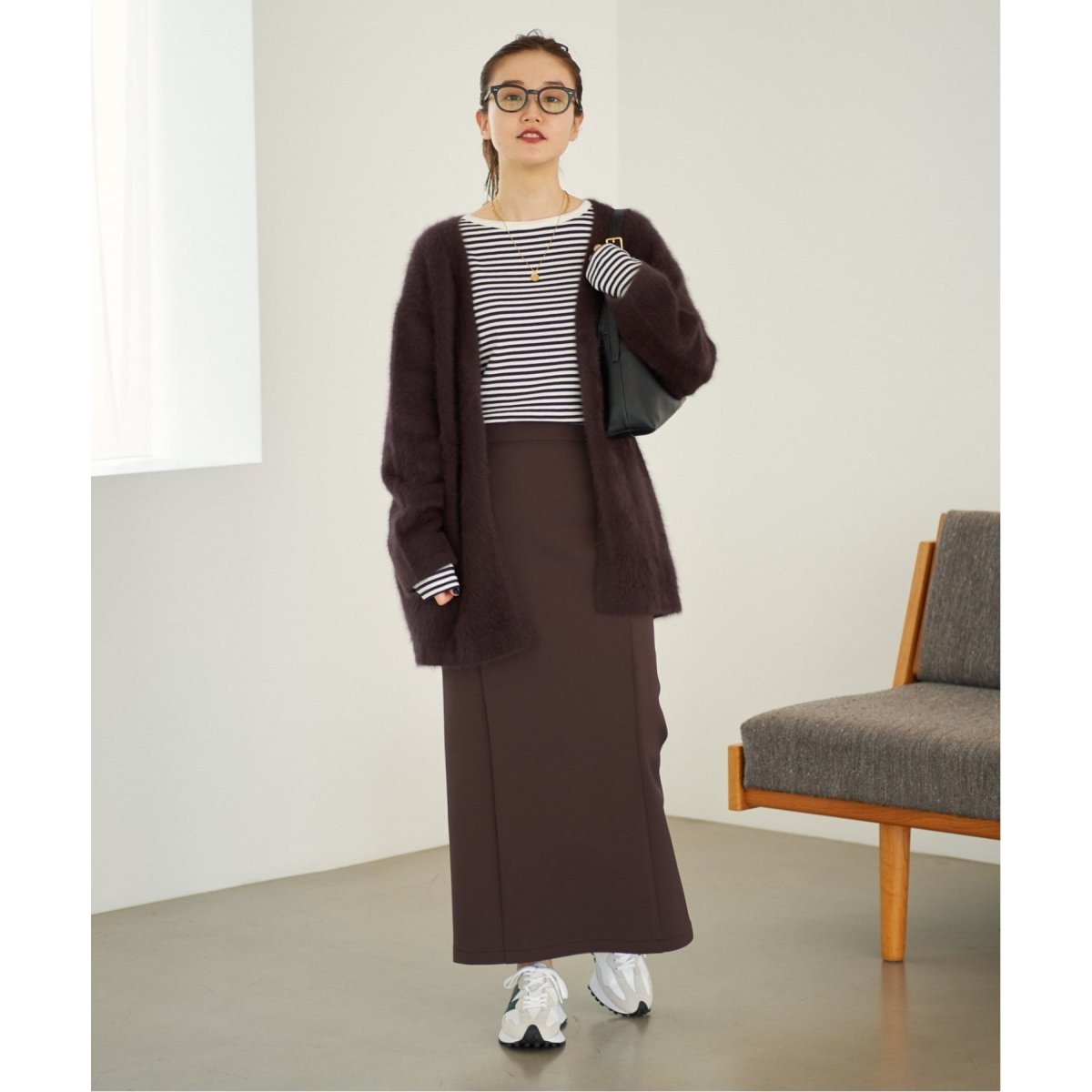 イエナ IENA フォックスカシミヤ Vネック カーディガン IENA（イエナ）の「フォックスカシミヤ Vネックカーディガン