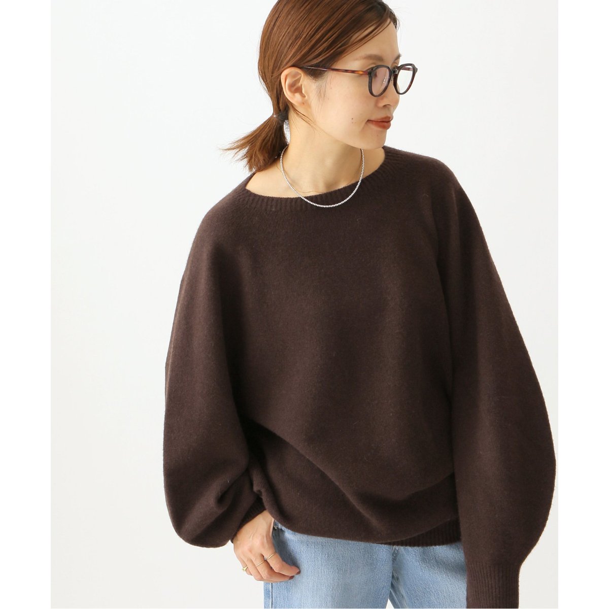 IENA カシミヤシルク混コクーンニット ナチュラル イエナ カシミアシルク混コクーンニット ナチュラル （冬の相棒
