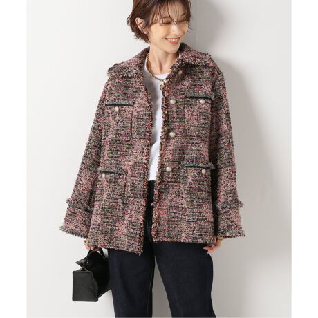 GIOLICA ピンクツイードジャケット | イエナ(IENA) | マルイウェブチャネル 