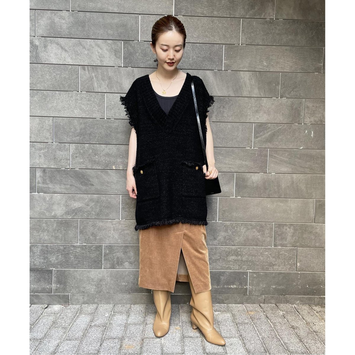 追加品番》【ADAWAS/アダワス】KNIT TWEED 2PKT ベスト | イエナ(IENA