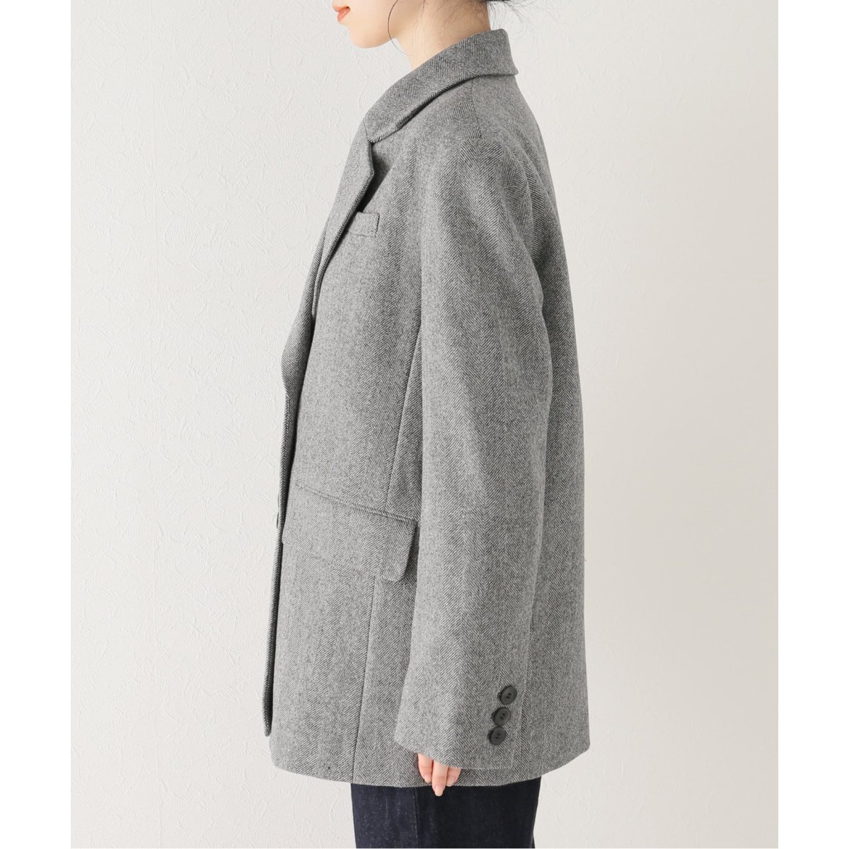 【IENA】HERRINGBONE CLASSICジャケット　ライトグレー36 IENA】HERRINGBONE CLASSICジャケット ライトグレー36 - メルカリ