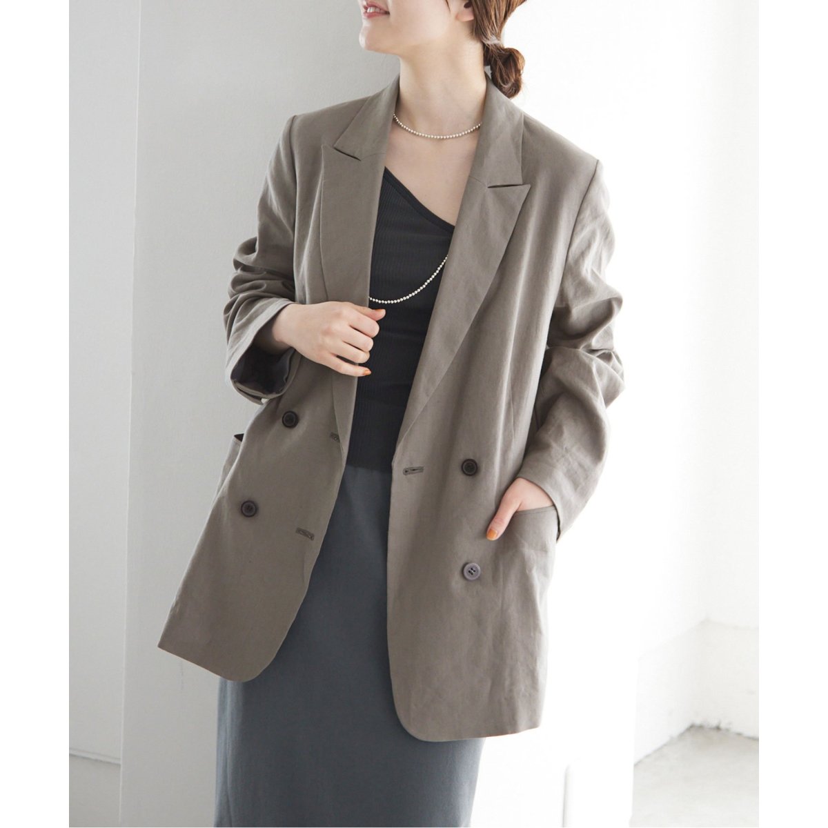 LINEN COTTONストレッチジャケット | イエナ(IENA) | マルイ