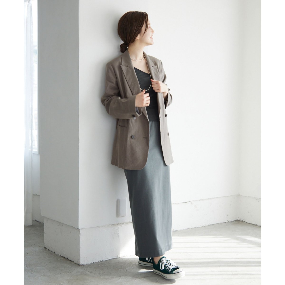 IENA（イエナ）の「LINEN COTTONストレッチジャケット（その他