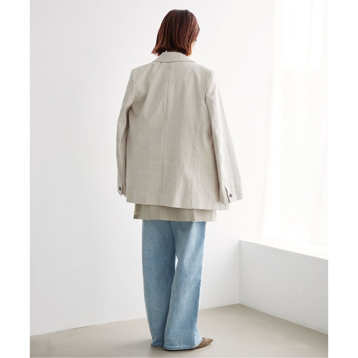 LINEN COTTONストレッチジャケット | イエナ(IENA) | 23010900545010