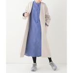 IENA イエナウールリングツィードコートナチュラルアイボリーノーカラー