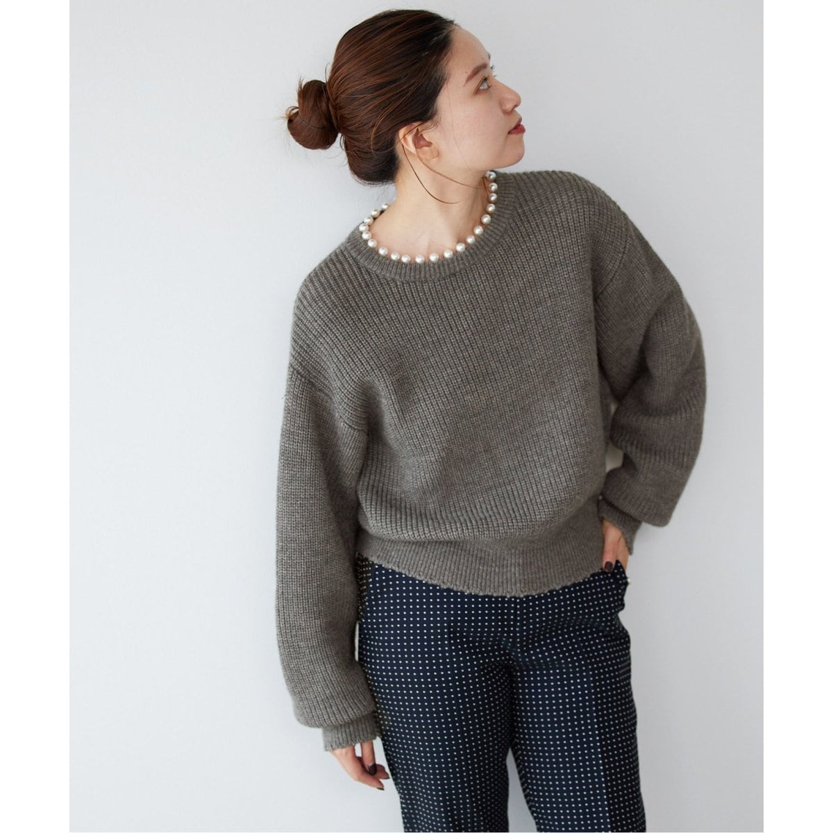 ウールアクリルパール付き畦プルオーバー | イエナ(IENA) | マルイ