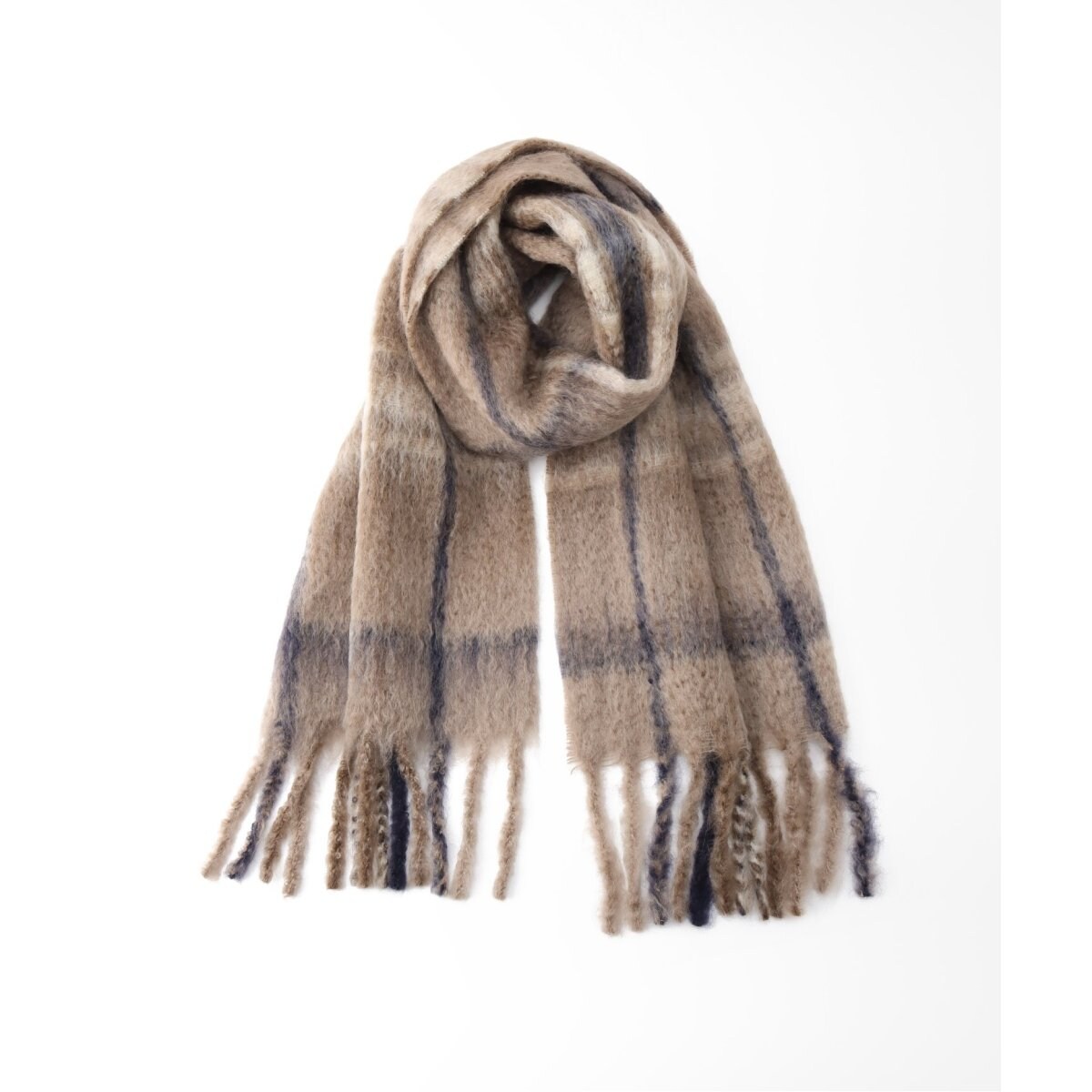 THROW/スロー】Mohair Shaggy Big Checkマフラー | イエナ(IENA
