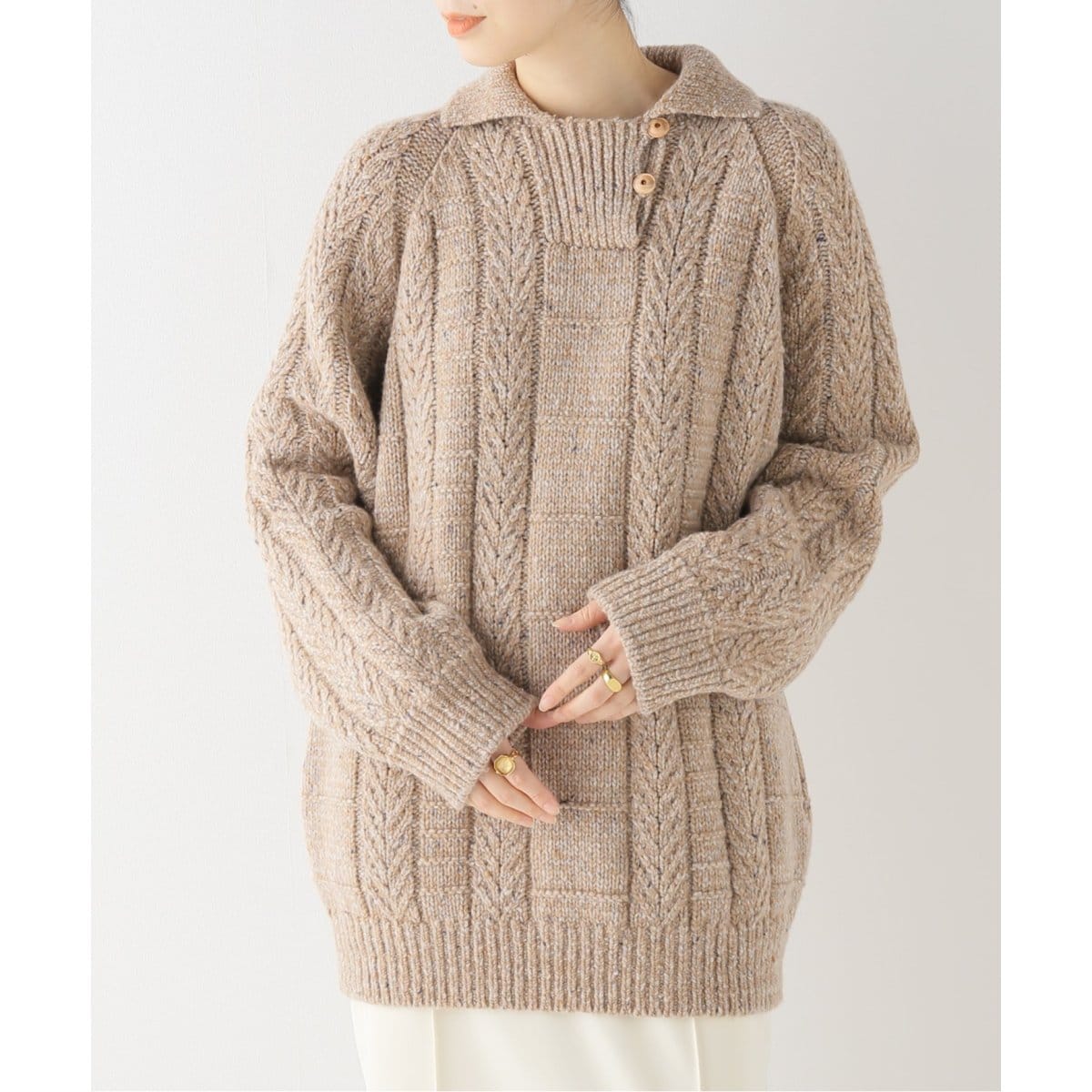 ARCHI/アーキ】MELANGE KNIT COLLAR プルオーバー | イエナ(IENA) | マルイウェブチャネル