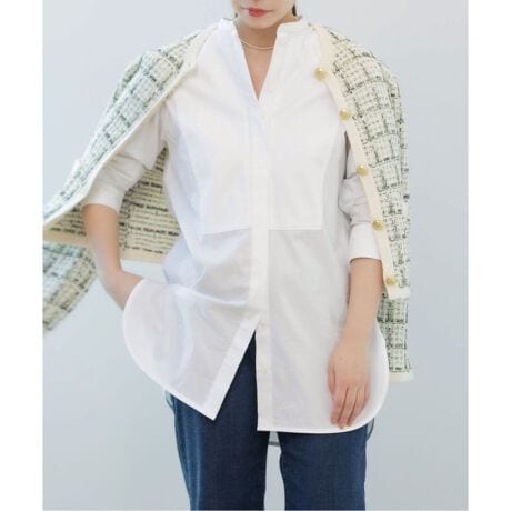 バンドカラーオックスロングシャツ | イエナ(IENA) | マルイウェブチャネル